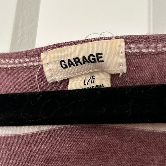 Garage burgundy striped tshirt - Picture 3 of 3